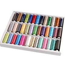 Bluemoona 1 Box - Reel Spools Polyester Sewing Thread 39 Colors 200 Yard For Han - $13.99