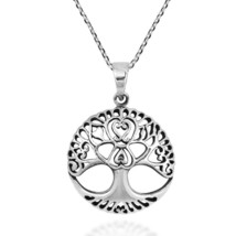 Enchanted Heart Tree of Life .925 Sterling Silver Necklace - £14.00 GBP