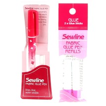 Bundle of Sewline Fabric Glue Pen(s) Blue, and Fabric Glue Pen Refill 2-... - $23.99