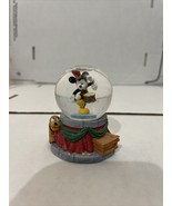 Disney Mickey Mouse Snowglobe Pluto Drumming Mini Snow Globe Collectible... - $14.99