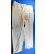 COLUMBIA KHAKI TAN FLAT FRONT STRAIGHT LEG MENS CASUAL DRESS PANTS 42X31.5 - $380.11 MXN