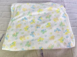 Vintage Carter&#39;s Baby Crib Sheet Puppy Dog Diamonds Squares Multicolor USA Made - £40.87 GBP