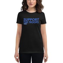 Support The Troops Israel Women&#39;s t-Shirt Black - $29.39