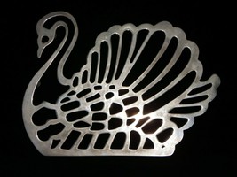 Swan Trivet F.B. Rogers Silver Plated Swan Trivet Footed SilverPlated Swan 9 x 7 - £7.98 GBP