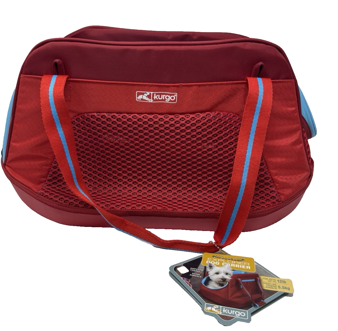 Kurgo Red Explorer Dog Carrier for Pets up to 12 Pounds, New (No Shoulde... - $56.99