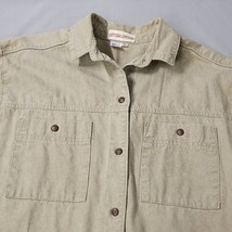 Vintage Gotcha Covered Mens Shirt Khaki Size Med Made USA Pockets Cotton - £10.99 GBP