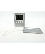 &quot;On The Move&quot; Combination Luggage Tag &amp; Travel Alarm Clock Set, Silver, ... - $14.65