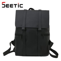 SEETIC Fashion Women Leather Backpack Female Anti-Theft Backpack Women W... - $107.73