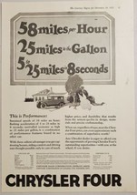 1925 Print Ad Chrysler Four Cars 25 Miles Per Gallon Plus 58-MPH - £10.65 GBP