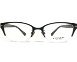 Coach Eyeglasses Frames HC 5058 Jackie 9192 Satin Black Gold Cat Eye 49-... - $73.99