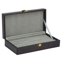 Decorebay Iconic Vegan Crocodile Leather Cufflink, Ring Storage Box &amp; Or... - £23.97 GBP