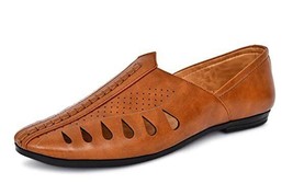 Mens Wedding Jutti Mojari Rajasthan Sherwani Flat Shoe US size 8-12 Tan BN - £25.62 GBP