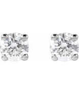 14K White Gold 1/4 CTW Lab-Grown Diamond Stud Earrings - £350.90 GBP