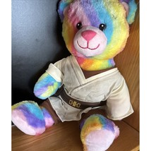 Build A Bear Tie Dyed RAINBOW Bear Bright Pink Yellow Blue Orange Red BABW 18” - £15.35 GBP