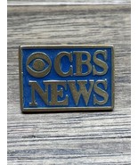 CBS News Gold Tone Enamel Lapel Hat Pin Estate Jewelry Find KG - $14.84