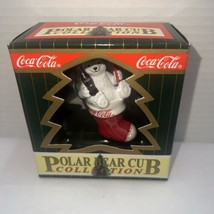 Vintage 1997 Coca-Cola Polar Bear Cub Collection Ornament Stocking / Coke Bottle - £8.24 GBP