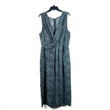 Black Tape Womens Plus 1X Charcoal Green Snake Print Surplice Neck Dress... - £34.63 GBP