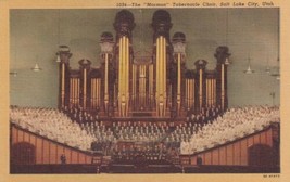 Salt Lake City Utah UT Mormon Tabernacle Choir Postcard D17 - $2.99