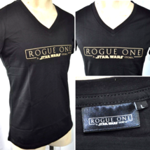Rogue One A Star Wars Story Ladies L Black V-Neck Shirt sz Large Lucasfi... - £18.85 GBP