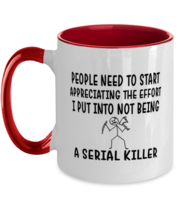 Funny Mugs Serial Killer Stick Man Red-2T-Mug  - £16.08 GBP