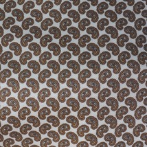 Tessuto 1970&#39;s 1960&#39;s Marrone Paisley Motivo Poliestere Tessuto 147cmx325cm - £80.16 GBP