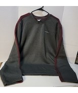 Eddie Bauer Sweater Men&#39;s 2XL Long Sleeve Grey &amp; Burgundy  - $12.16