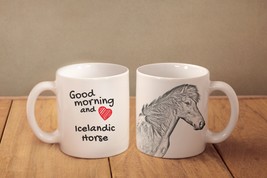 Icelandic horse - mug with a horse and description:&quot;Good morning and lov... - £11.79 GBP