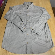 Duluth Shirt Mens XLT Gray Solid Long Sleeve Breathable Vented Outdoor S... - $420.57 MXN