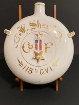 Gar, Ceramic Presentation Canteen, 115th Ohio Volunteer Infantry, Ovi, Named - £655.13 GBP