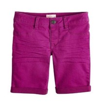 Girls Shorts Bermuda SO Purple Adjustable Waist Stretch Cuffed-sz 10 - £7.89 GBP