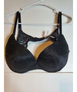 Victoria Secret Vintage Padded Pushup Black Bra Lingerie 38c - $44.00