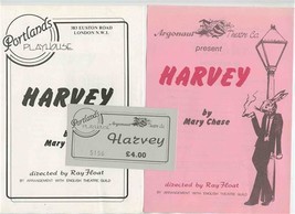 HARVEY Progarm Flyer &amp; Ticket Portland&#39;s Playhouse London  - £14.61 GBP