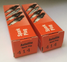 Set of Two Autolite 414 Small Engine Spark Plugs Used in many applications  - £6.51 GBP