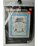 Bucilla Stamped Cross Stitch Kit Family Sampler Bless this House 11x14 4... - £11.68 GBP