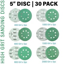 5 Inch Sanding Discs Wet Dry Hook And Loop Dustless Random Orbital Sande... - $28.99