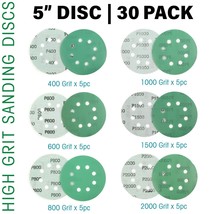 5 Inch Sanding Discs Wet Dry Hook And Loop Dustless Random Orbital Sande... - £22.66 GBP