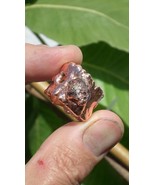 Electroformed Copper Herkimer diamond ring - $73.78 CAD