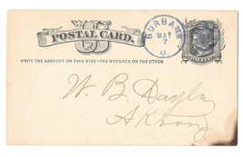 1870s Ohio Blue Fancy Cancel Burbank O on UX5 postal Card Gear or Star in Circle - £7.99 GBP