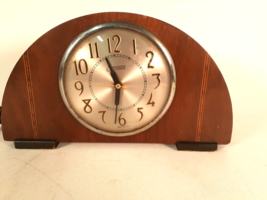 Vintage Sessions Art Deco Electric Desk Clock, Beautiful, Motor Hums Doe... - $26.77