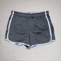 Justice Gray White Mesh Shorts Girl’s 10 Athletic Comfortable Sports Gym... - $13.86