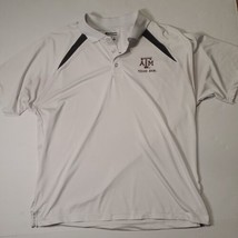 CHAMPION Sz XL “TEXAS A &amp; M” White Short Sleeve Men’s Polo Shirt”  Polye... - £13.40 GBP