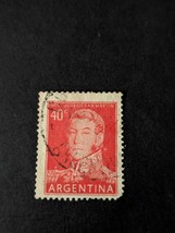 1957 Argentina José Francisco de San Martín (1778-1850) 40c Postmark Stamp - £1.19 GBP