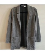 H&amp;M Divided Black Houndstooth long jacket/Blazer Size S - €23,88 EUR