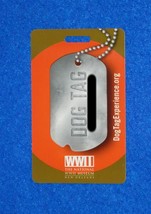 BRAND NEW RADIANT NATIONAL WORLD WAR II MUSEUM DOG TAG EXPERIENCE CARD S... - $3.99