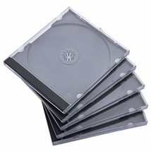 10.4 Mm Standard Single Clear Cd Jewel Case With Assembled Black Tray, 10 Pack - £25.57 GBP