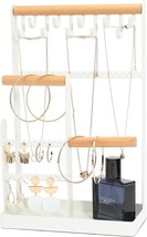  Jewelry Holder Organizer 4 Tier Necklace Holder Jewelry Tower with 10 Ho - £31.63 GBP