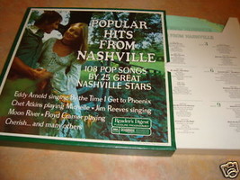 Popular Hits From Nashville 108 pop songs 9 LP set LPS records record vintage - £15.30 GBP