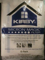 6 Bags KIRBY Micron Magic Vacuum Filters fits F Style and Twist Style - £10.27 GBP