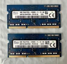 Lot Of 2 SK Hynix 4GB SODIMM Laptop RAM 1Rx8 PC3L-12800S HMT451S6AFR8A-PB - $13.58