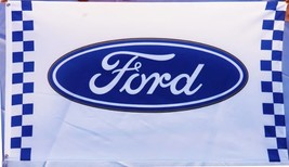 Ford Racing White Flag 3X5 Ft Polyester Banner USA - £12.64 GBP